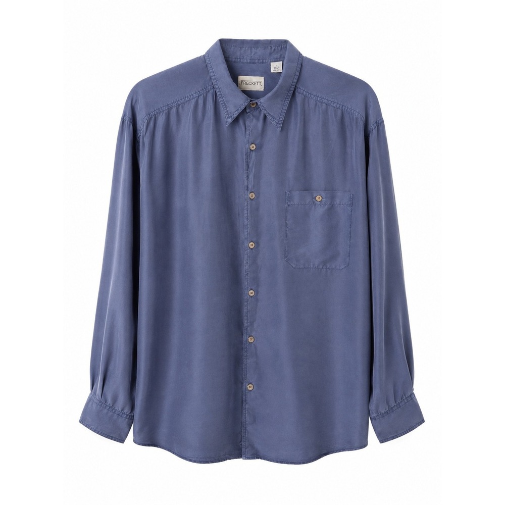 Vintage J.T. Beckett & Stone Men's Long-sleeve Silk Button-up Shirt XL